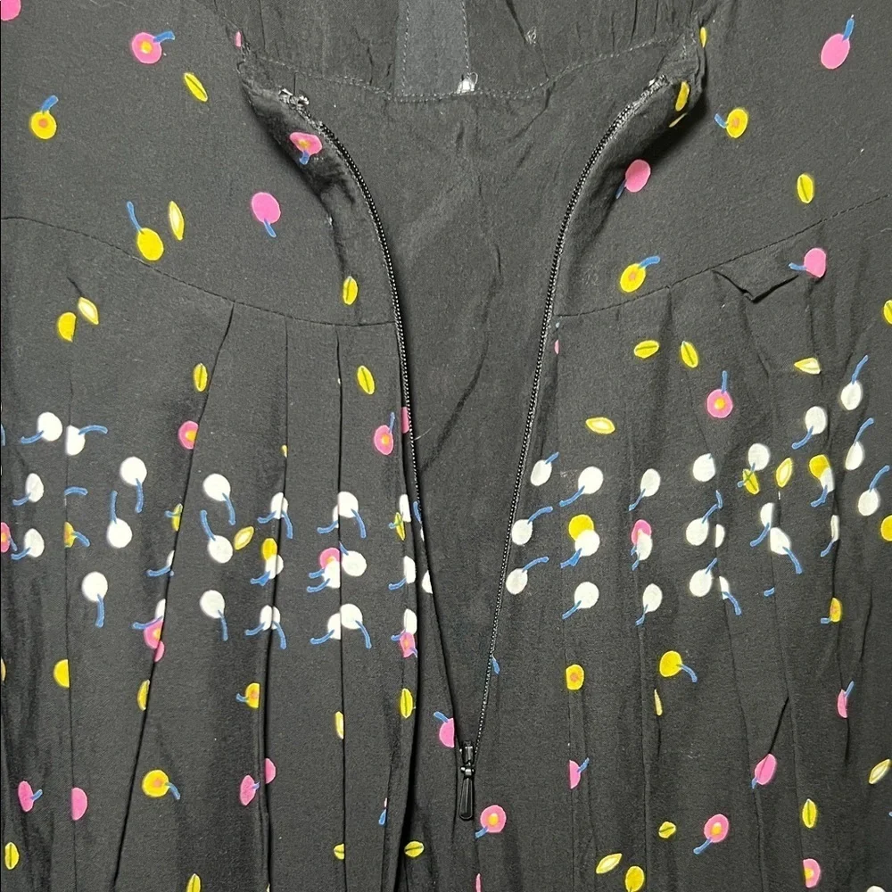 Free People Artsy Multicolor Long Sleeve Cutout Dress Size Small